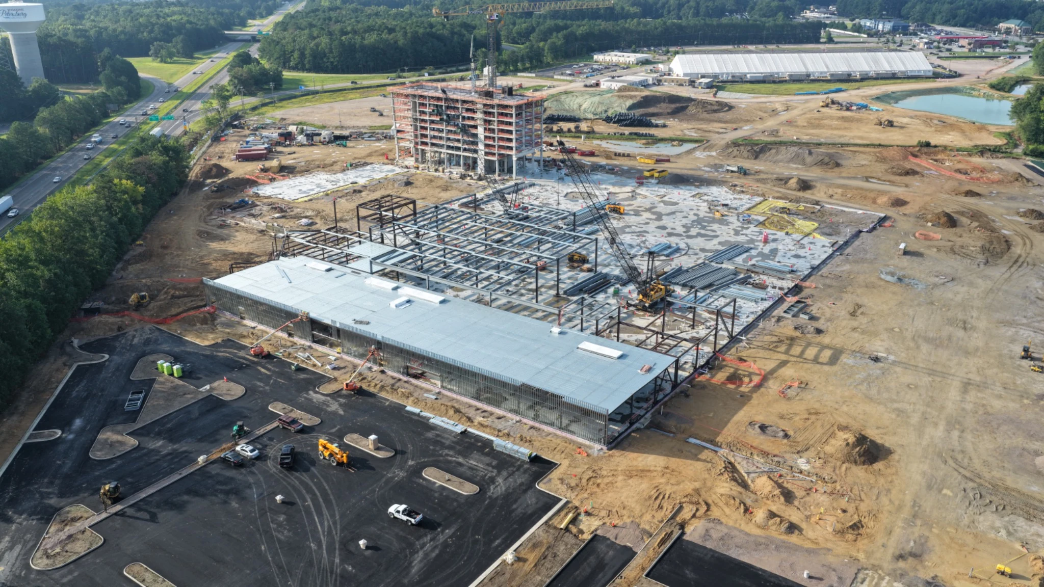 Petersburg casino resort development with permanent construction and temporary casino facility