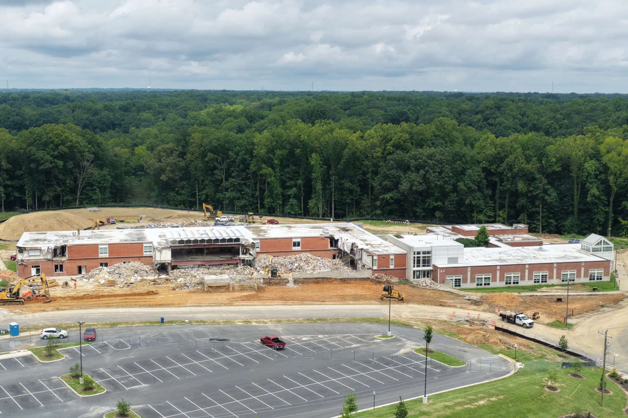 Changing demolition footprint and debris operations.