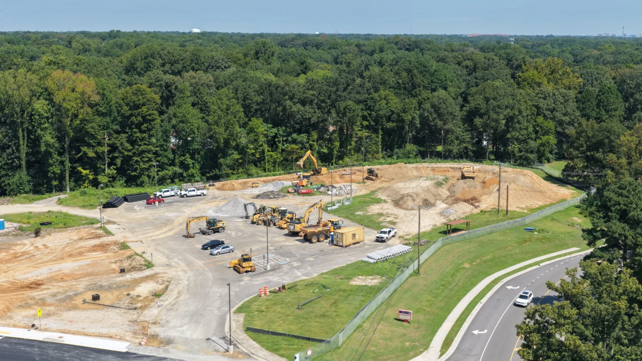Broader current-condition context showing the redevelopment sequence.