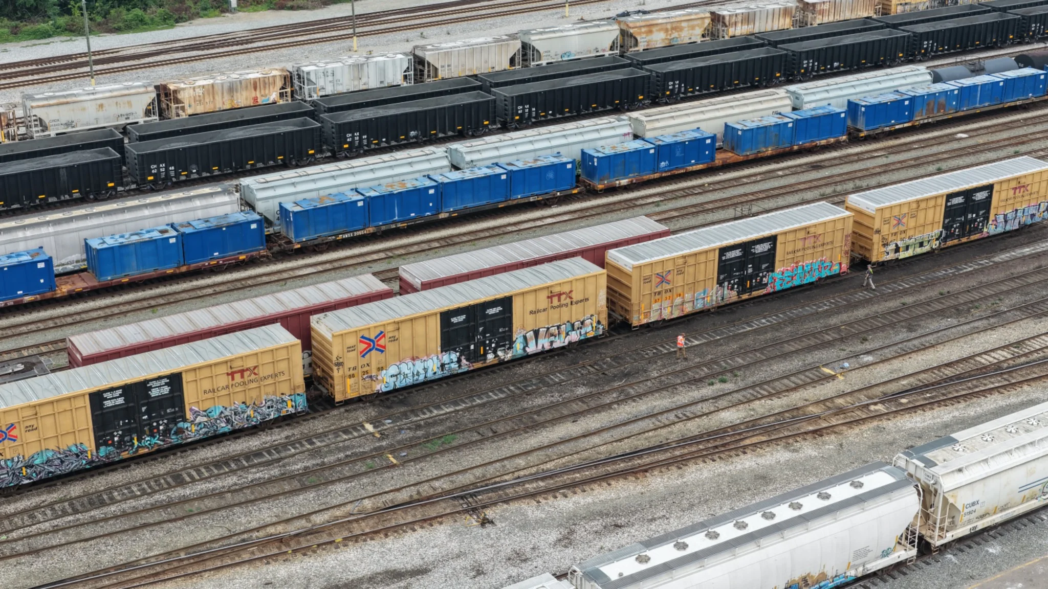 Detailed freight infrastructure view.