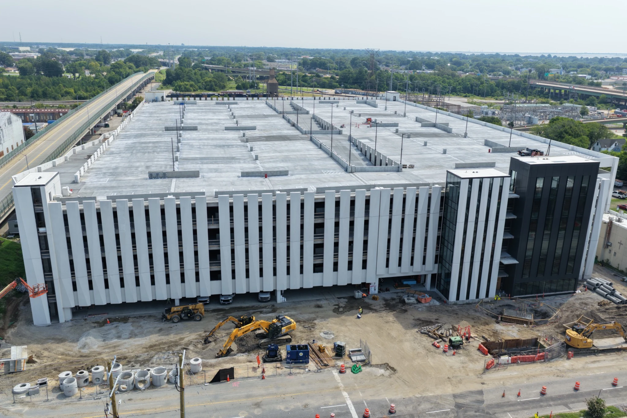 Structured parking construction angle