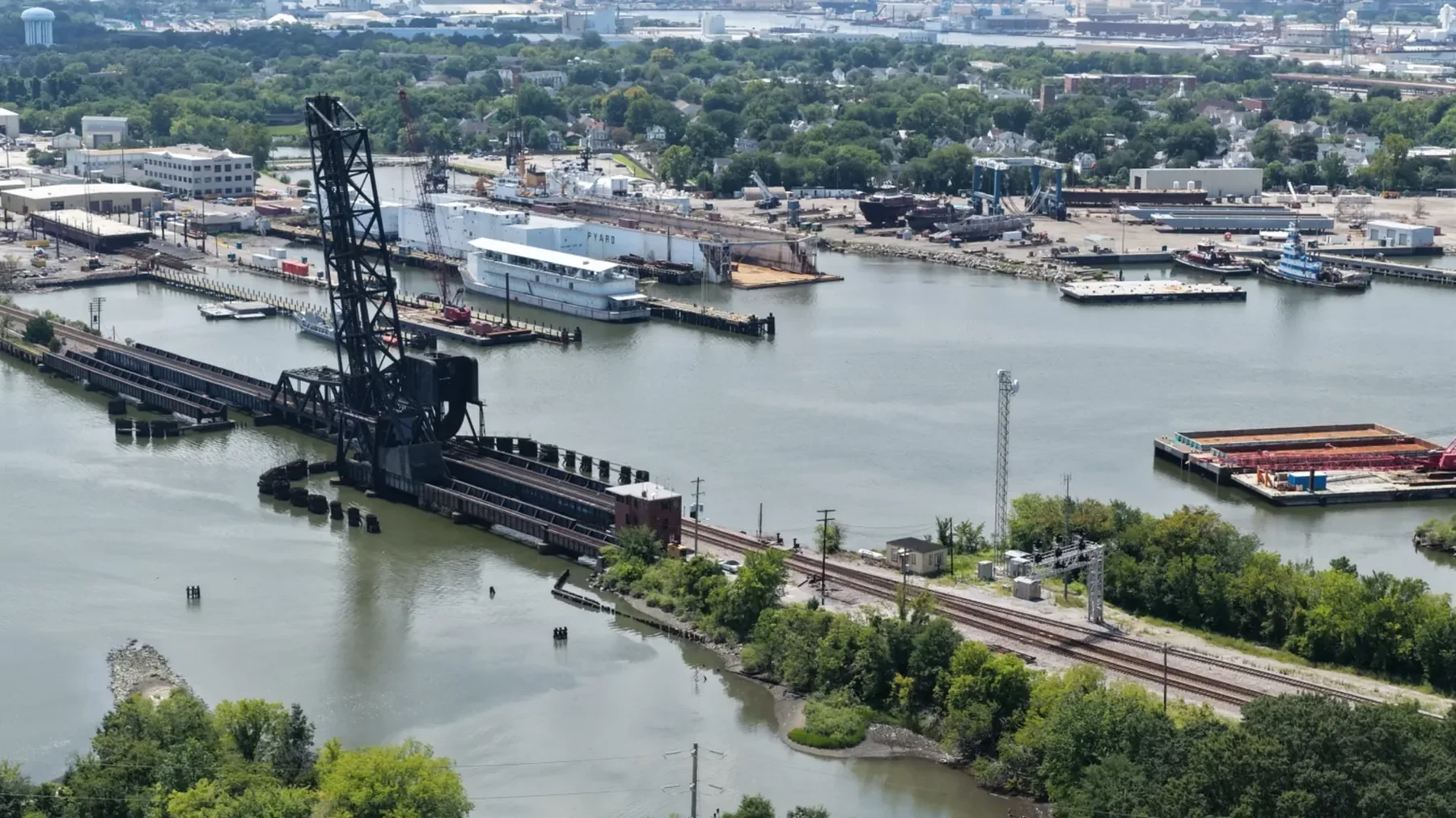 Shipyard and marine industrial context